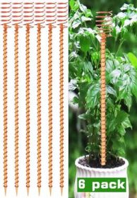 36" Long Electroculture Garden Plant Stakes, Copper, Electro Culture (6 Pack)