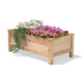 Cedar Wood Elevated Planter box 24” x 48”x 19” Made in U.S.A.