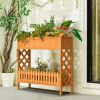2 Tier Elevated Raised Garden Bed Fir Wood Planter Box
