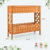2 Tier Elevated Raised Garden Bed Fir Wood Planter Box