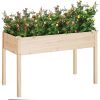 Fir Wooden Elevated Raised Bed Garden Planter 46” x 22” x 30”