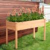 Fir Wooden Elevated Raised Bed Garden Planter 46” x 22” x 30”