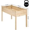 Fir Wooden Elevated Raised Bed Garden Planter 46” x 22” x 30”