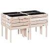 4 Configurable Elevated Planter Boxes 19.75x11.75x23.5" Each