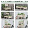 4 Configurable Elevated Planter Boxes 19.75x11.75x23.5" Each