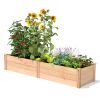 8ft x 2ft x 16in Tall Cedar Wood Raised Garden Bed Made in USA