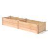 8ft x 2ft x 16in Tall Cedar Wood Raised Garden Bed Made in USA