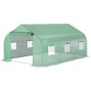 A-Frame Greenhouse Tunnel Side Metal Frame PE Cover 12x10’
