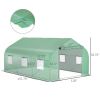 A-Frame Greenhouse Tunnel Side Metal Frame PE Cover 12x10’