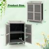 Wooden Potting Bench Cabinet with Metal Worktop 26x18.5x40”