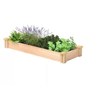 Unfinished Cedar Raised Garden Bed 48”x16”x5.5” Made in USA