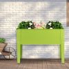 Coated Galvanized Steel Elevated Planter Box Green 25x13x18”