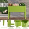 Coated Galvanized Steel Elevated Planter Box Green 25x13x18”