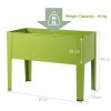 Coated Galvanized Steel Elevated Planter Box Green 25x13x18”