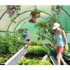Large PE Arch Hoop Greenhouse 10 x 20 x 7 Ft w/ Steel Frame
