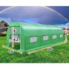 Large PE Arch Hoop Greenhouse 10 x 20 x 7 Ft w/ Steel Frame