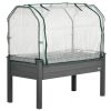 Fir Elevated Raised Bed Planter w/Greenhouse Cover 48x22x46"