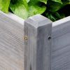 3 Connected Elevated Planter Boxes - Each Box 24” x 17” in Grey