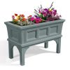 Green Garden Planter Box with Removable Trays 19.5x39x24”