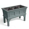 Green Garden Planter Box with Removable Trays 19.5x39x24”