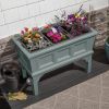 Green Garden Planter Box with Removable Trays 19.5x39x24”