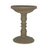 Outdoor Fiberglass Bird Bath in Aged Stone Finish 20” Diameter