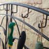 Black Iron Accent Gardening Bench with Fabric Sink 33”L x 48”H