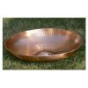 Hammered Copper Anchoring Basin for Rain Chain 18 Inch Diameter