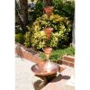 Hammered Copper Anchoring Basin for Rain Chain 18 Inch Diameter