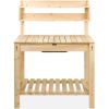 Gardening Bench with Expanding Worktop that Opens to Dry Sink
