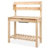 Gardening Bench with Expanding Worktop that Opens to Dry Sink