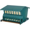 Large Rugged Green Metal Squirrel-Proof Bird Feeder with Easy-Refill Top 15 Lb Capacity