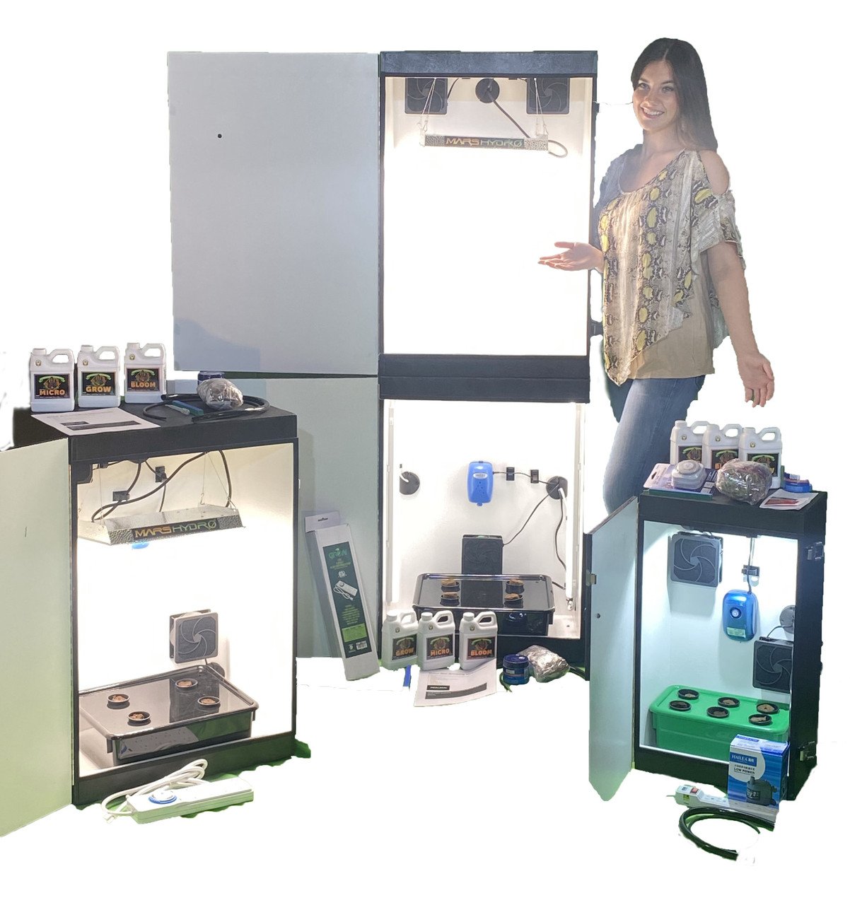 Perpetual Harvest 14 Plant Hydroponics Grow Boxes Combo Perpetual Harvest 14 Plant Hydroponics Grow Boxes Combo