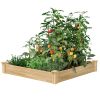 Cedar Wood Raised Garden Bed 4 ft x 4 ft x 7in - Made in USA