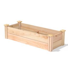 Premium Cedar Raised Garden Bed 4' x 16" x 11" Made in USA