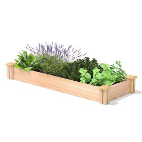 Low Profile Cedar Raised Garden Bed 16x48” - Made in U.S.A.