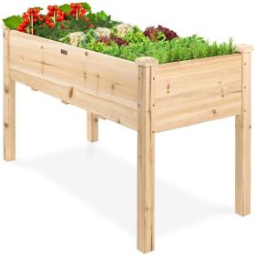 Solid Fir Wooden Elevated Raised Bed Planter 48” x 24” x 30”