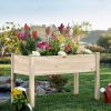 Solid Fir Wooden Elevated Raised Bed Planter 48” x 24” x 30”