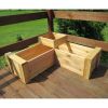 Cedar 2 Level L-Shaped Outdoor Planter Box Rot-Resistant Made in USA
