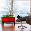Mobile Self Watering Elevated Raised Planter in Red 34x24x23”