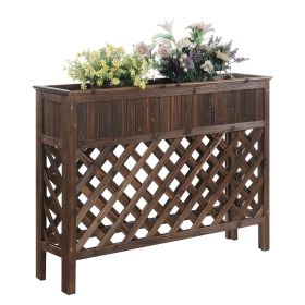 Elevated Raised Bed Planter Weathered Fir 48" x 12.5" x 35.5"