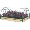 Combo Raised Garden Bed with Greenhouse Clear PVC Cover