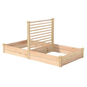 Cedar Raised Garden Bed Center Trellis 8Ft x 4Ft Made in USA