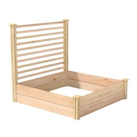 Cedar Wood Raised Garden Bed 4ft x 4ft w/ Trellis Made in USA