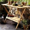 Outdoor Garden Wood Potting Bench w/ Lower Shelf 47x25x37”