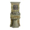 Indoor/Outdoor Water Fountain with Bronze Hued Lion Head 51”