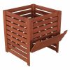 Solid Wood Compost Bin with Removable Top and Hinged Side Panel 90 Gal; 12 CuFt