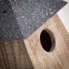 Outdoor Garden Hanging Birdhouse Natural Grey and Brown Wood