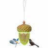 Metal Mesh Outdoor Bird Feeder with Metal Acorn Roof 8.5” Height