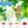 Metal Mesh Outdoor Bird Feeder with Metal Acorn Roof 8.5” Height